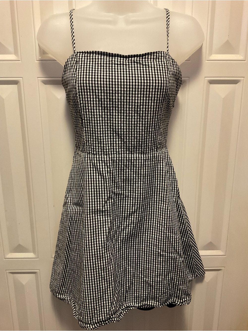 Listicle Dress black and white gingham